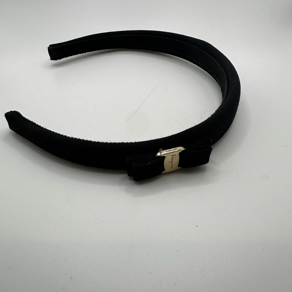 Salvatore Ferragamo Vara Bow Headband in Black